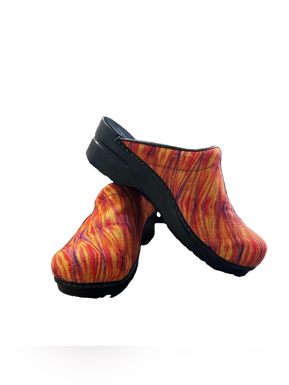 Sanita Womens The Original Danish Clogs Multicolored Size EU 39 US 8.5-9 Slip on